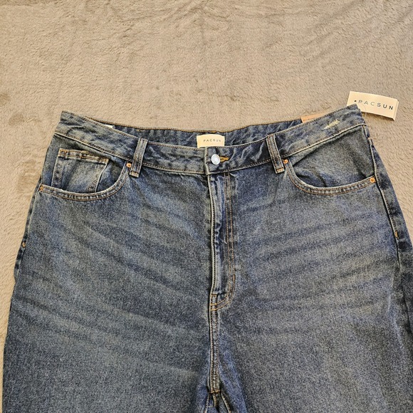 PacSun 90's Boyfriend Julieta High Waisted Blue Jeans 34 Short NEW - Picture 10 of 10